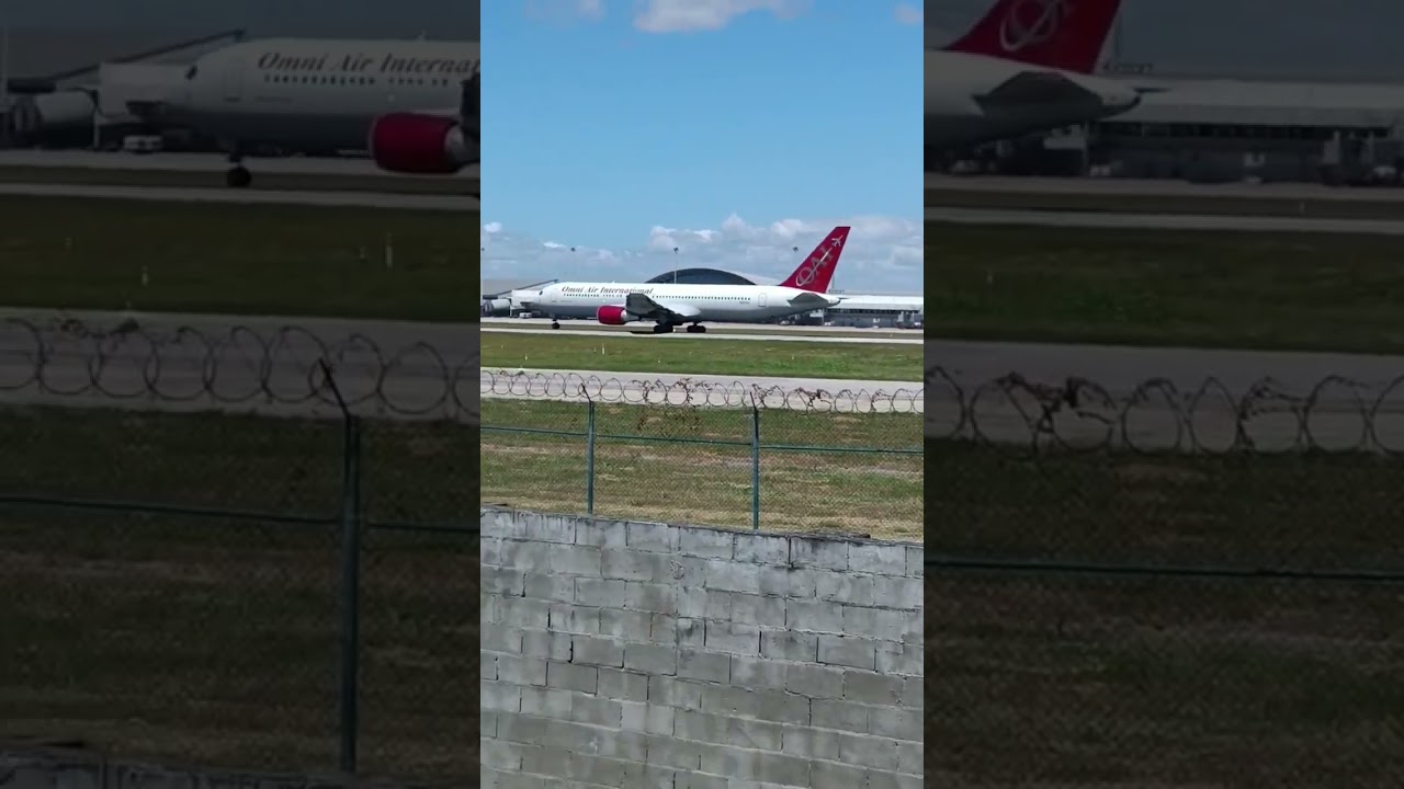 Decolagem do Boeing 767-33A(ER) OMNI AIR INTERNATIONAL SBFZ-SPJC REG: N351AX 