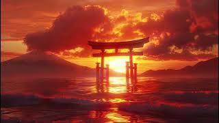 Sunset Torii Dreams 🌅 | Lofi Anime Travel Vibes | NoirAI Beats