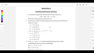 Matlab: Section 4 Conditional Statements Part 1 Information