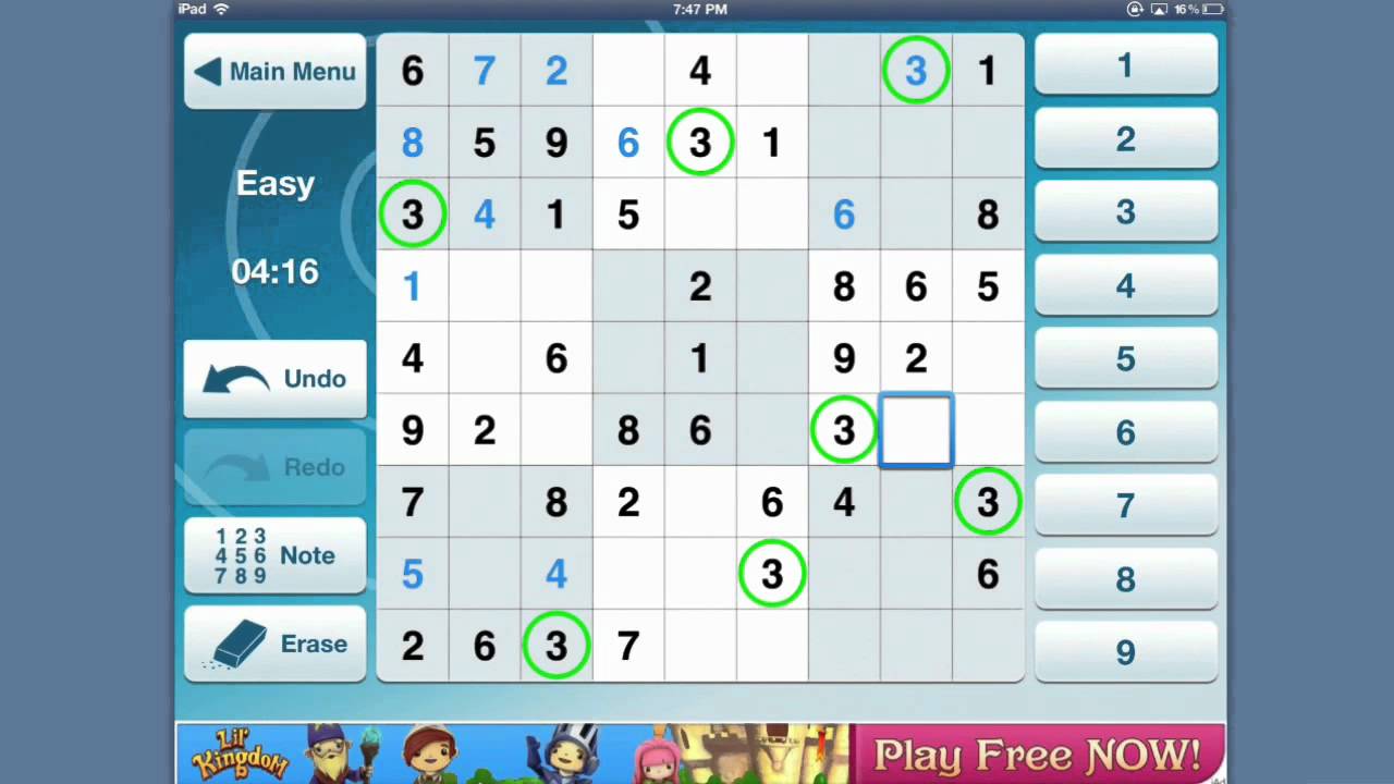 Lets Play: Sudoku (on easy)