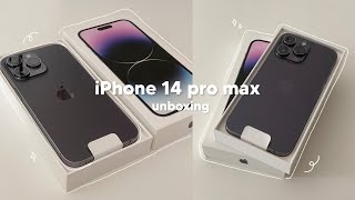 iPhone 14 pro max deep purple unboxing 📦 + accessories and phone cases