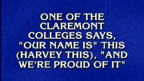 Harvey Mudd on Jeopardy