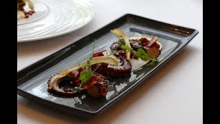 Chef Aurélien Legué Demonstrates How to Cook and Plate Octopus