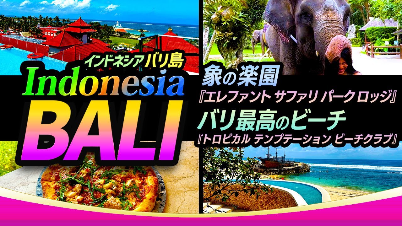 【インドネシア・バリ島 Part,2】象の楽園『エレファント サファリ パーク ロッジ』&バリで最高のビーチ『トロピカル テンプテーション ...