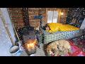 I Survived a -47°C Blizzard Alone in an Off-Grid Log Cabin - Wooden Cabin | Extreme Off Grid Winter