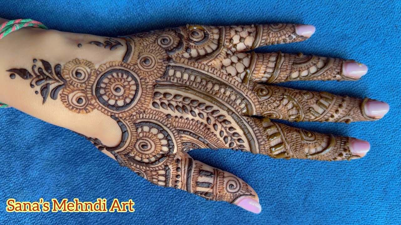 ✨ Unique Circular & Leaf Pattern Mehndi Design | Back Hand Mehndi | Sana’s Mehndi Art ✨