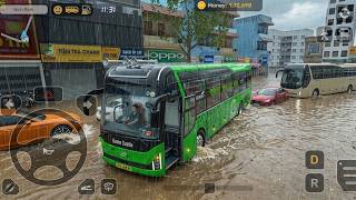Coach Bus Simulator Vietnam - POV Drive: A Realistic Bus Journey Into the Heart of a Flooded City! screenshot 1