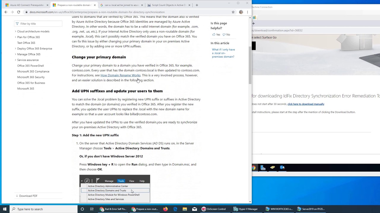 Using idfix to find issues in local Active Directory YouTube
