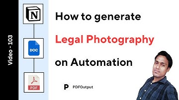 Legal Photography Contract PDF (How to create legal photography contracts on automation in Notion)