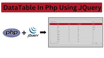 Creating DataTable In Php Using JQuery  - Php Tutorial
