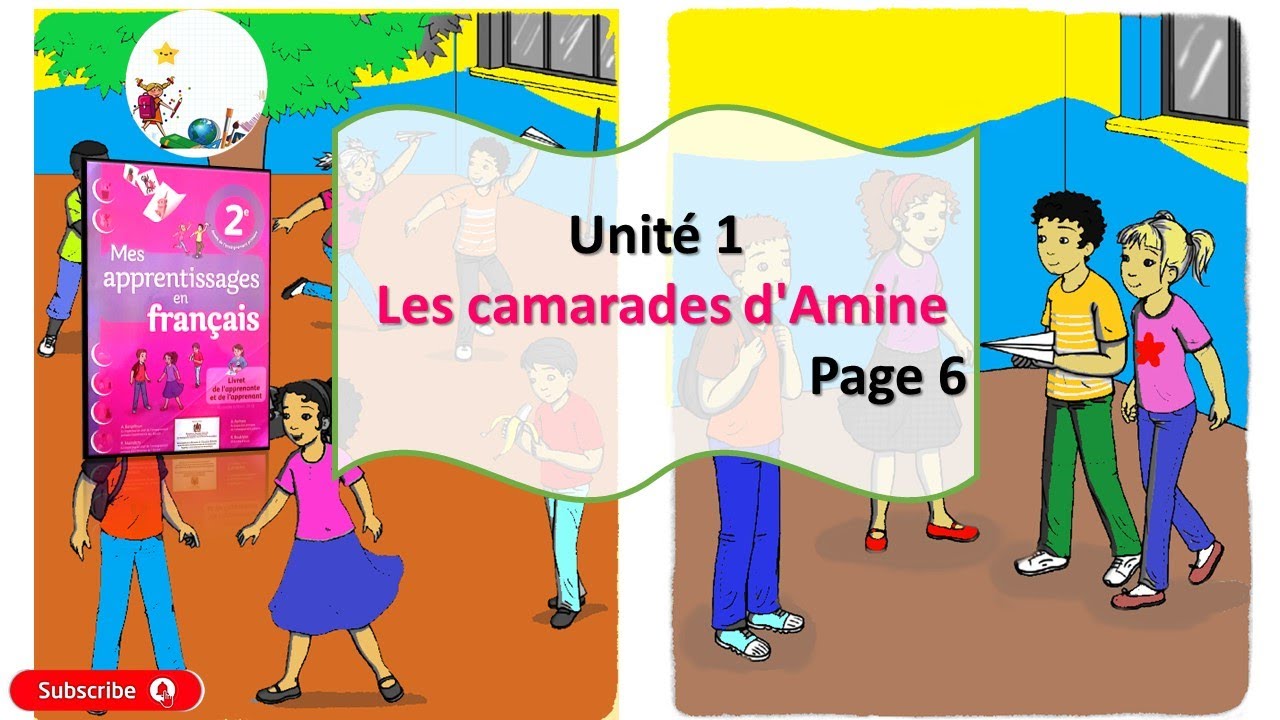 dialogue Les camarades d'Amine 🥰mes apprentissages 2 année 🥰page 6
