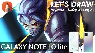 Drawing Hayabusa - Biological Weapon on Samsung Galaxy Note 10 lite, Autodesk Sketchbook Mobile