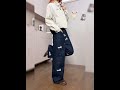 VENESSA~ 美式復古 狗狗貼布刺繡 舒適垂感 女の嘻哈寬鬆闊腿牛仔褲 拖地褲 長褲 (P1884)-小V私家@Yahoo拍賣 #ootd #時尚 #穿搭 #fashion #outfit #潮流