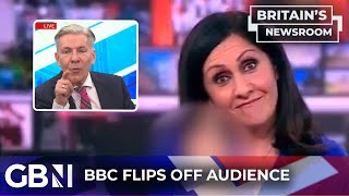 BBC newsreader showed 'CONTEMPT' for licence fee payers with middle finger says Andrew Pierce
