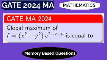 GATE Mathematics 2024 | Memory Based Question Solutions