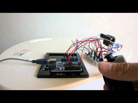 Arduino + WiiChuck controlled laser gun