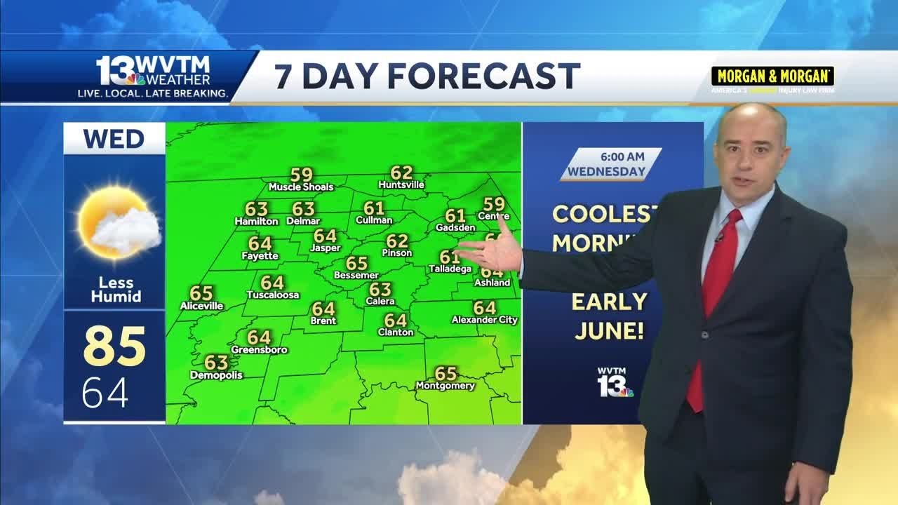 Get ready for the coolest night in Alabama since June and lots of dry ...