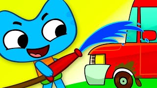 Car Wash Song | Детские Стишки | Kit and Kate - Nursery Rhymes Russian