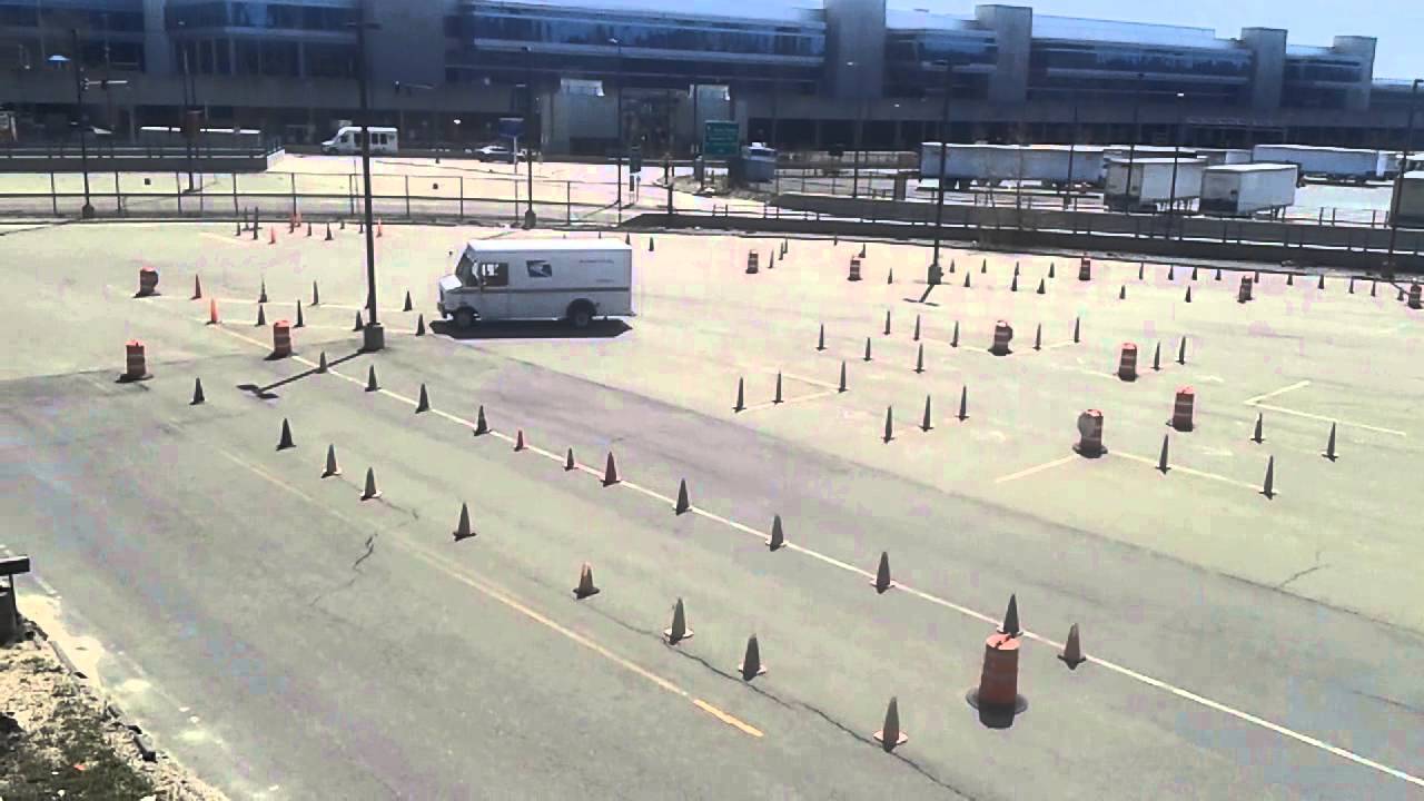 Extreme Postal Truck Cone Course - YouTube