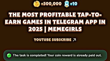 The Most Profitable Tap-To-Earn Games In Telegram App In 2025 | MemeGirls YouTube Video Code