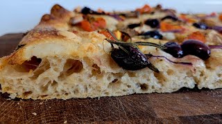 Focaccia on sourdough 24 hours cold proofing - 80% moisture. This fairy tale is just fire!