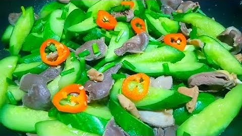 Dưa Leo Xào Lòng Mề Gà Thơm Ngon Giòn Ngọt