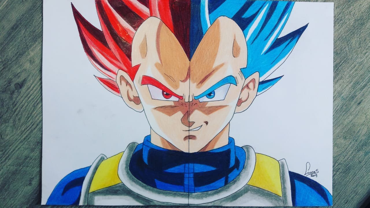 Desenhos de Vegeta - Como desenhar Vegeta passo a passo