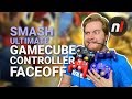 Smash Ultimate Switch GameCube Controller Face-off (Official, PowerA, PDP)