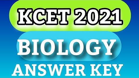 KCET 2021 BIOLOGY ANSWER KEY||OFFICIAL ANSWER KEY|CODE C-3 PAPER KEY||#KCET
