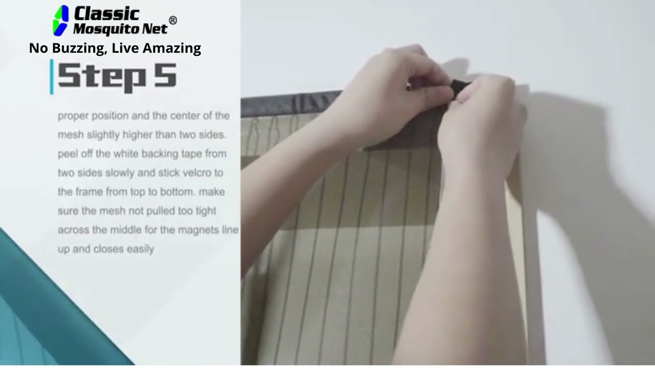 How to install Classic mosquito door net?