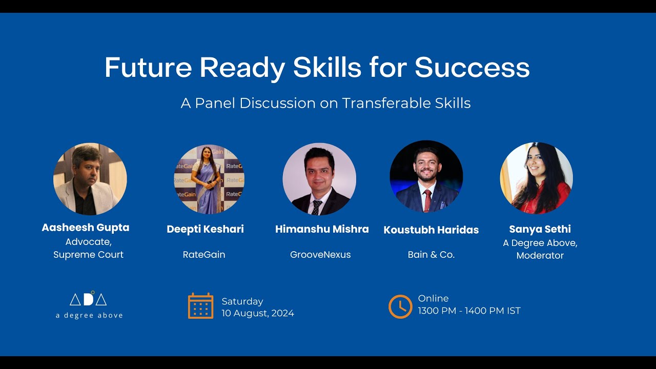 Future Ready Skills for Success - Panel Discussion on Transferable ...