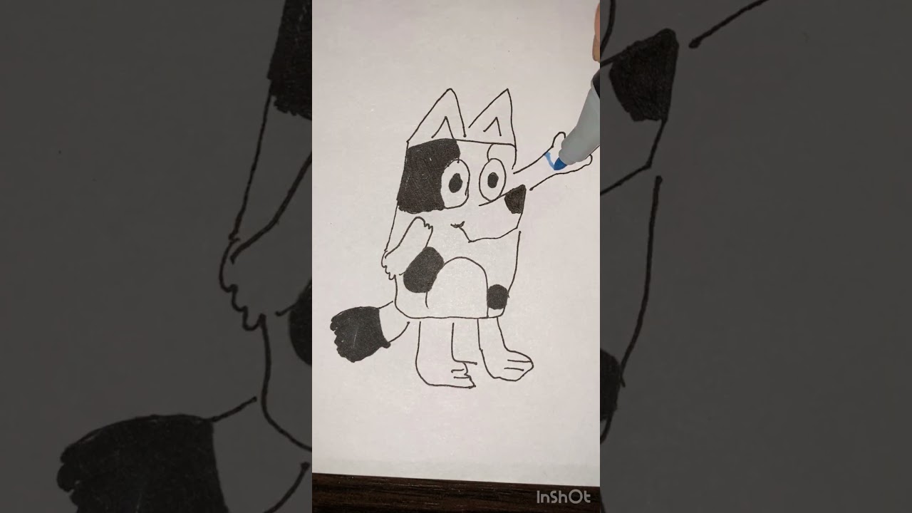 How to Draw Bluey | Draw Bluey and Chilli Easy Tutorial 🌈 🐶 