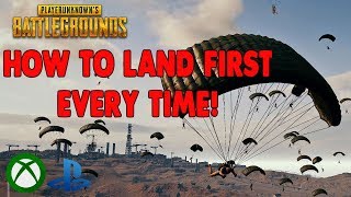 HOW TO LAND FAST & FIRST EVERYTIME! - PUBG XBOX/PS4 TIPS & TRICKS PARACHUTE GUIDE!