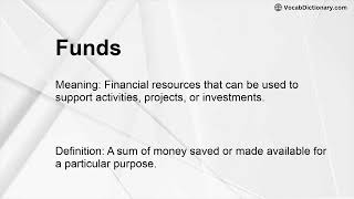 Funds Meaning