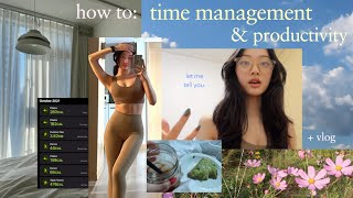 HOW I manage my time, stay productive and STRESS-FREE + vlog ⏰tips for college students