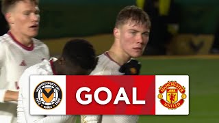 GOAL | Rasmus Højlund | Newport County 2-4 Manchester United | Fourth Round | Emirates FA Cup 2023-2