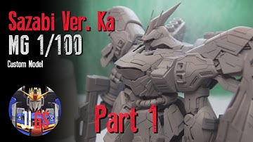 MG Sazabi Ver. Ka Part 1: Scribing & Customising | Custom Gunpla Painting