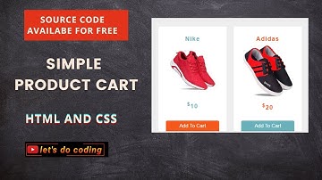 Simple Product Cart  design Using Html Css || lets do coding