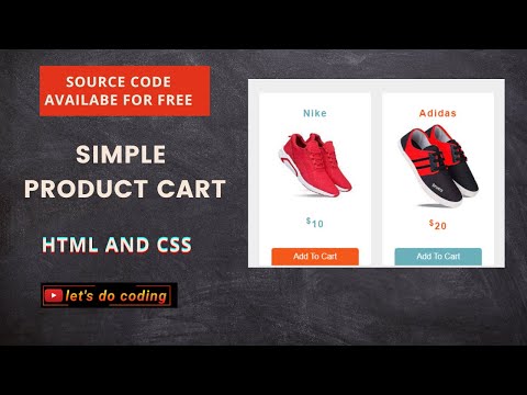 Simple Product Cart  design Using Html Css || lets do coding