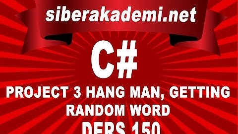 C# Project 3 Hang Man, Getting Random Word Ders 150
