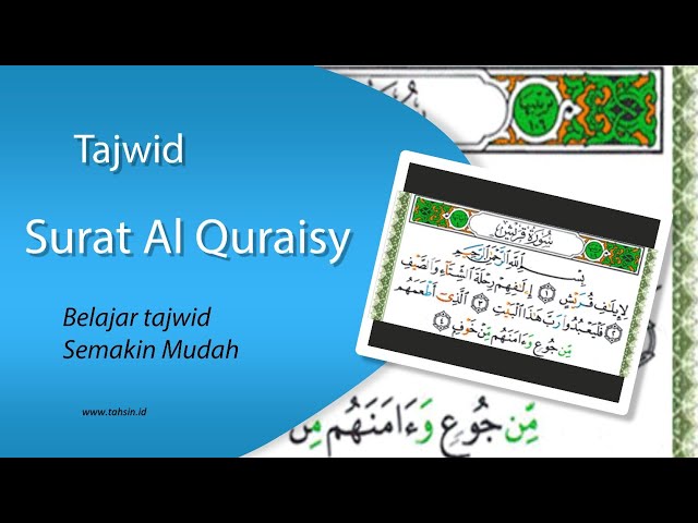 Hukum Tajwid Al Quran Surat Al Quraisy Ayaty 1 4 Lengkap