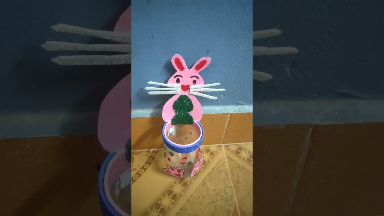 New waste water bottle craft idea | basket and bunny | craft ideas | 3 roses friends