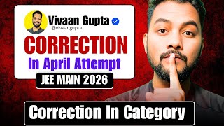 Download Lagu URGENT‼️Notice NTA✅|Category Change In Jee Main 2026 Registration April Attempt|Correction Window MP3