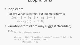 C Loop idioms (9-26-2013)