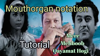 Mere Mehboob Qayamat Hogi Harmonica Tutorial Notation On Mouth Organ