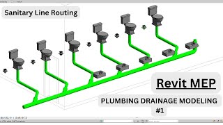 Revit MEP Plumbing Modeling | Revit Drainage | #plumbing | #mep | #revitmep