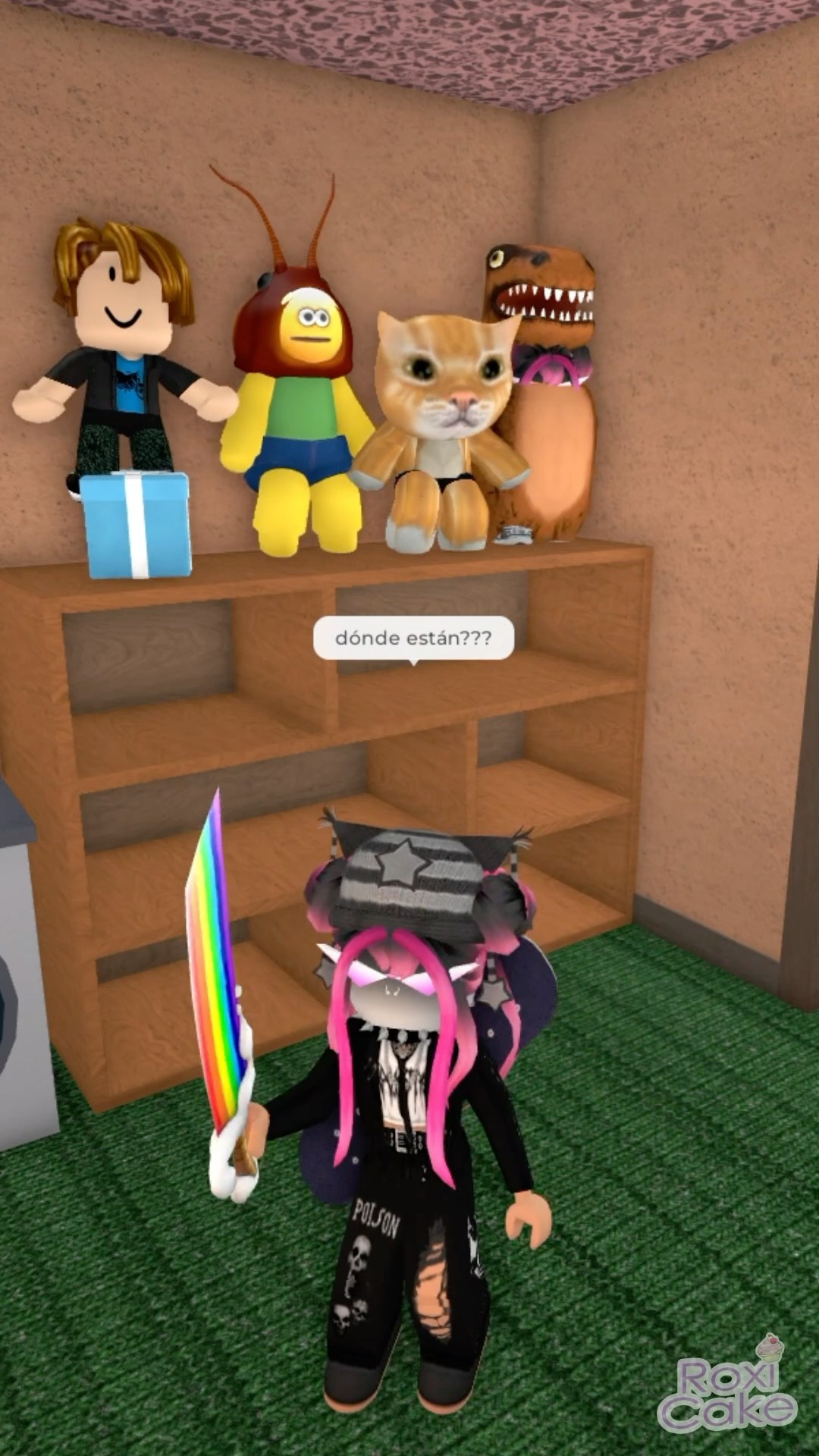 ROXICAKE VS ENANOS :D #SHORTS #ROBLOX