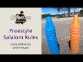 Inline freestyle slalom skating rules  official cone lineup lines rows and distances  basics 02