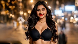 [4K] Indian Fashion Show Ai Art Lookbook Model - Beach In Mumbai City