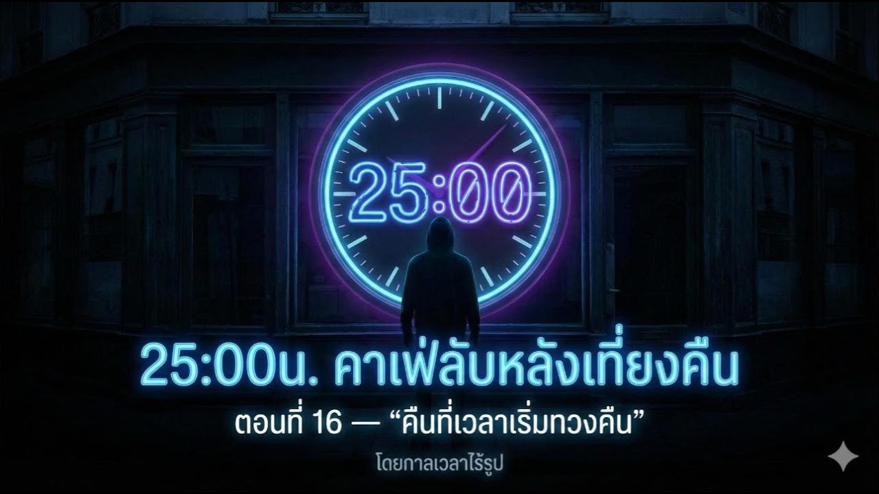 25:00 น. คาเฟ่ลับหลังเที่ยงคืน ตอนที่ 16 — “คืนที่เวลาเริ่มทวงคืน”